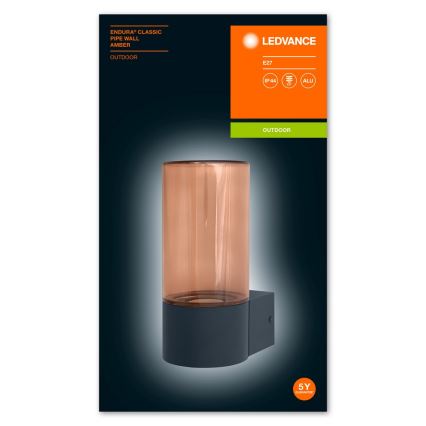 Ledvance - Venkovní nástěnné svítidlo PIPE 1xE27/25W/230V IP44