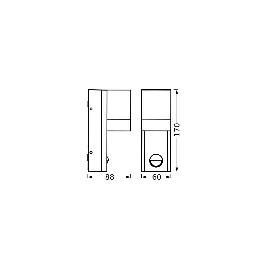 Ledvance - Venkovní nástěnné svítidlo se senzorem ISIDOR 1xGU10/35W/230V IP65