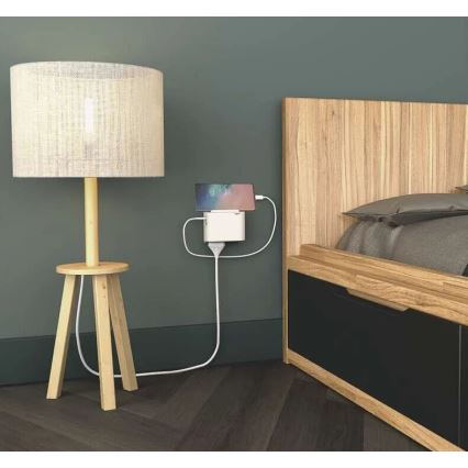 Legrand 049401 - Rozbočovací zásuvka 2Z Typ C + USB-A + USB-C bílá