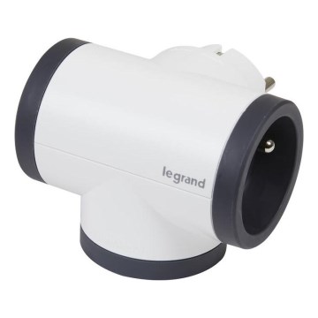 Legrand 049436 - Rozbočovací zásuvka otočná 3Z Typ E bílá/černá