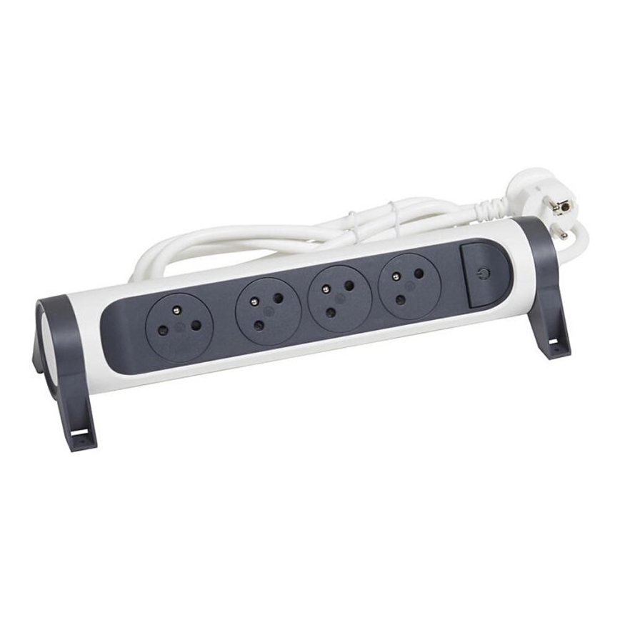 Legrand 049459 - Prodlužovací kabel s vypínačem 4Z Typ E 3m
