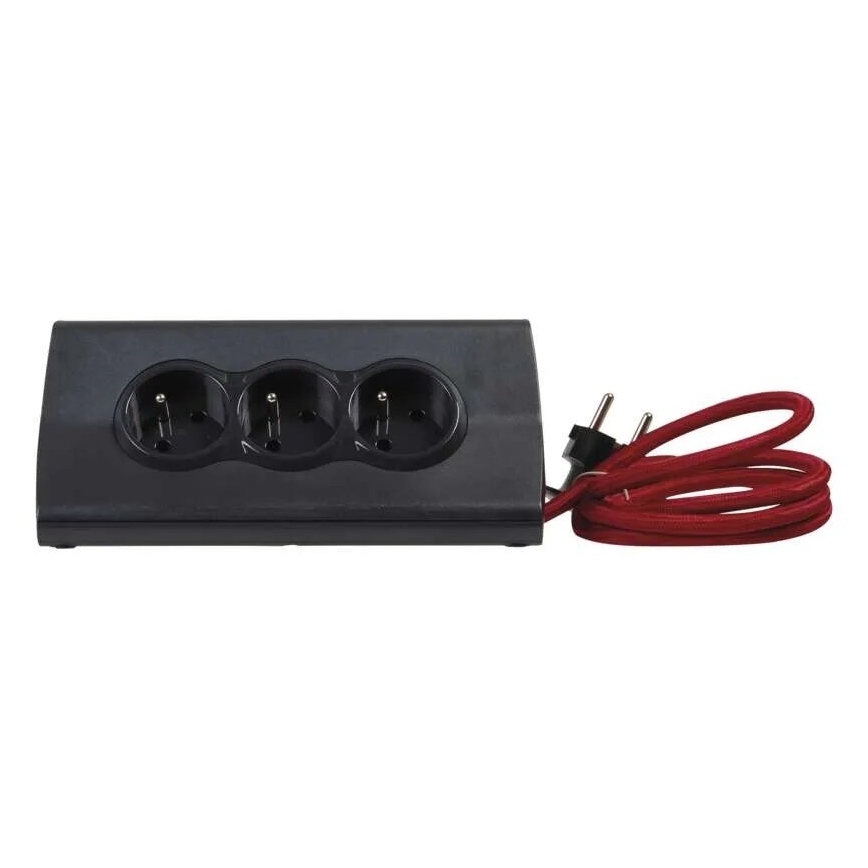 Legrand 050411 - Prodlužovací kabel s vypínačem a stojanem na tablet 3Z Typ E + 2 x USB-A 1,5m černá