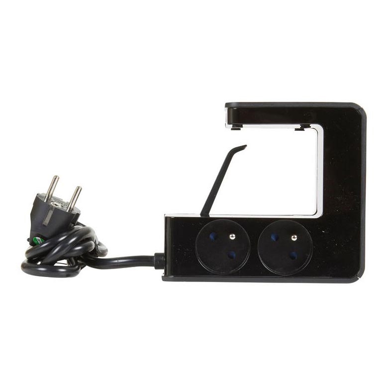 Legrand 050412 - Prodlužovací kabel s vypínačem na desku stolu 4Z Typ E + 2x USB-A 1,5m černá