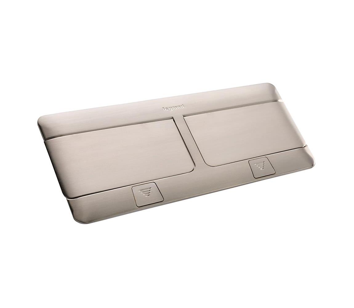 Legrand Legrand 54023 - Zásuvkový rámeček pro desku stolu POP-UP 2x4M nerez SM54023