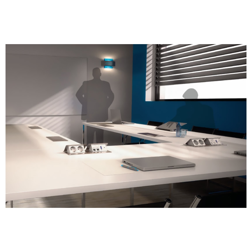 Legrand 54023 - Zásuvkový rámeček pro desku stolu POP-UP 2x4M nerez