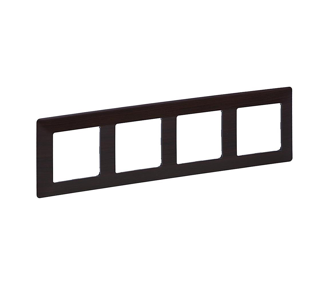 Legrand Legrand 754174 - Rámeček pro spínače VALENA LIFE 4P tmavé dřevo SM754174