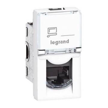 Legrand 76551 - Zásuvka MOSAIC 1xRJ45 class 5E UTP 1M bílá