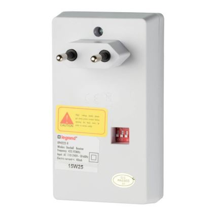 Legrand 94222 - Bezdrátový zvonek ELIOT 230V bílý IP44