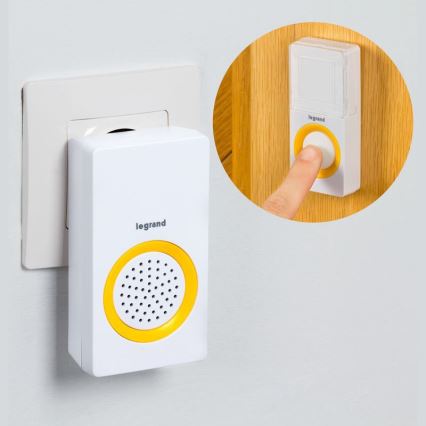 Legrand 94222 - Bezdrátový zvonek ELIOT 230V bílý IP44