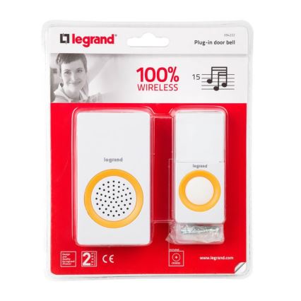 Legrand 94222 - Bezdrátový zvonek ELIOT 230V bílý IP44