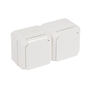 Legrand - Dvojitá zásuvka domovní 250V/16A FORIX IP44 bílá