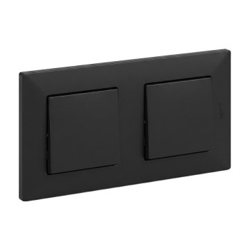 Legrand - Dvojitý jednopólový vypínač č. 1 NILOE STEP černá