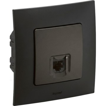 Legrand - Ethernetová zásuvka RJ45 s rámečkem NILOE černá