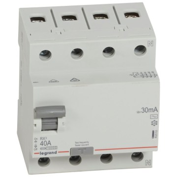Legrand - Proudový chránič 4-pólový RX3 4P 40A 30MA AC