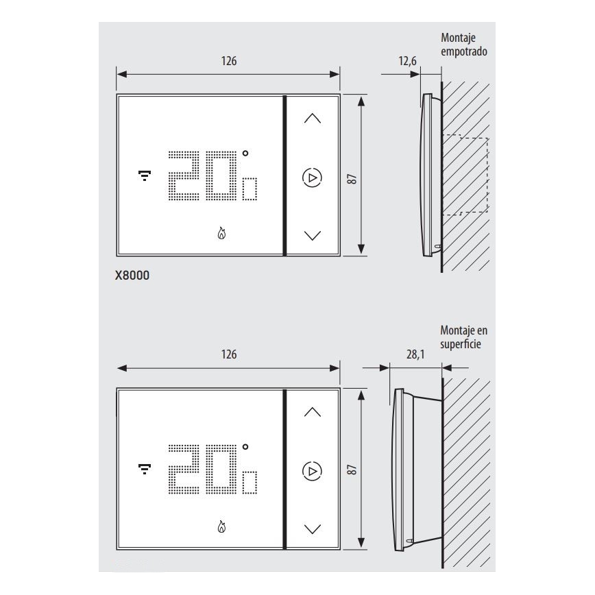 Legrand XW8002W - Chytrý termostat SMARTHER 230V Wi-Fi bílá