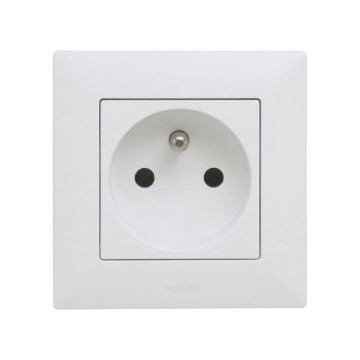 Legrand - Zásuvka domovní 250V/16A s rámečkem NILOE STEP bílá