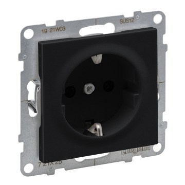Legrand - Zásuvka domovní SCHUKO 250V/16A bez rámečku SUNO černá