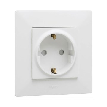 Legrand - Zásuvka domovní SCHUKO 250V/16A s rámečkem NILOE STEP bílá