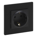 Legrand - Zásuvka domovní SCHUKO 250V/16A s rámečkem NILOE STEP černá