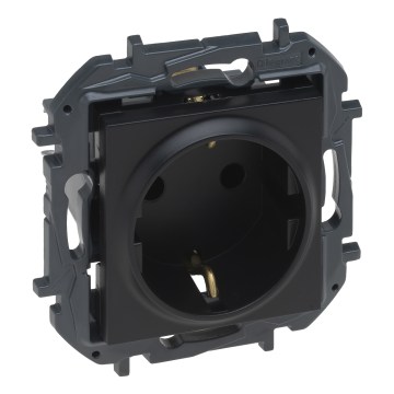 Legrand - Zásuvka domovní SCHUKO bez rámečku 250V/16A NILOE STEP černá