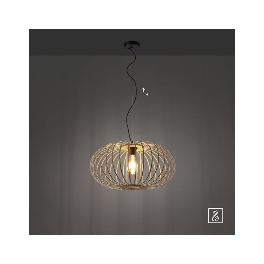 Leuchten Direkt 11409-79 - Lustr na lanku RACOON 1xE27/40W/230V bambus