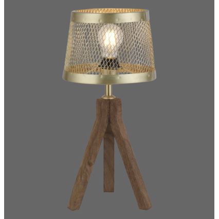 Leuchten Direkt 11423-60 - Stolní lampa FREDERIK 1xE27/60W/230V mangovník