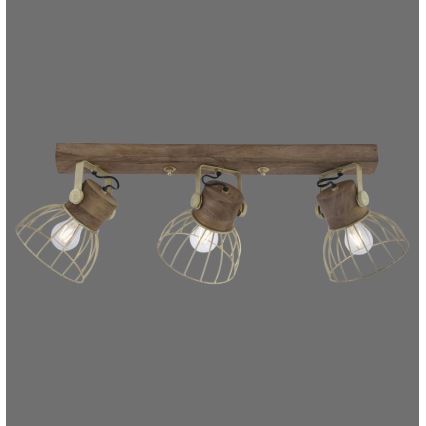 Leuchten Direkt 11488-60 - Bodové svítidlo ALAMI 3xE27/25W/230V mangovník