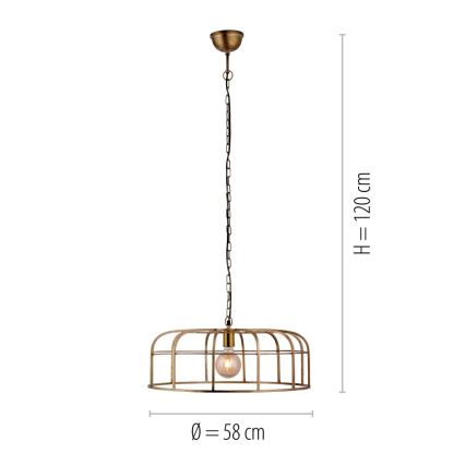 Leuchten Direkt 11493-60 - Lustr na řetězu AMIR 1xE27/25W/230V