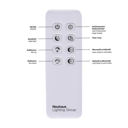 Leuchten Direkt 11535-55 - LED Stmívatelný přisazený lustr MALIK 1xLED/60W/230V + dálkové ovládání
