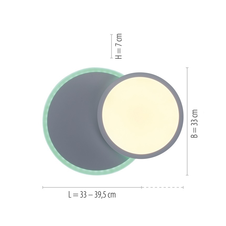 Leuchten Direkt 11662-16 - LED RGB Stmívatelné stropní svítidlo ARENDA LED/21W/230V + dálkové ovládání