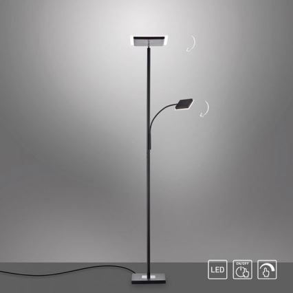 Leuchten Direkt 11710-18 - LED Stmívatelná stojací lampa HANS LED/21,5W/230V + LED/4W