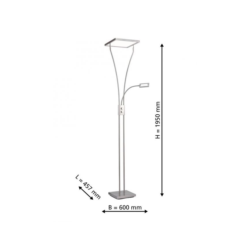 Leuchten Direkt 11722-55 - LED Stmívatelná lampa MARIAN LED/33,5W/230V + LED/3,6W