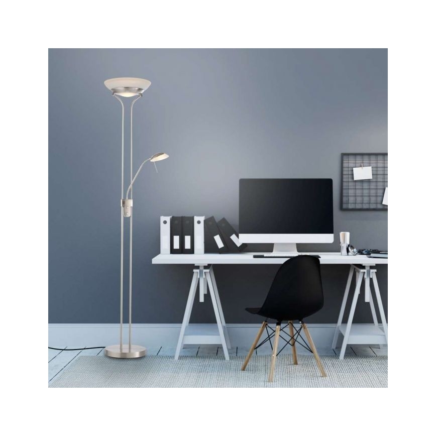 Leuchten Direkt 11730-55 - LED Stmívatelná stojací lampa ZAHARA LED/16W/230V + LED/5W