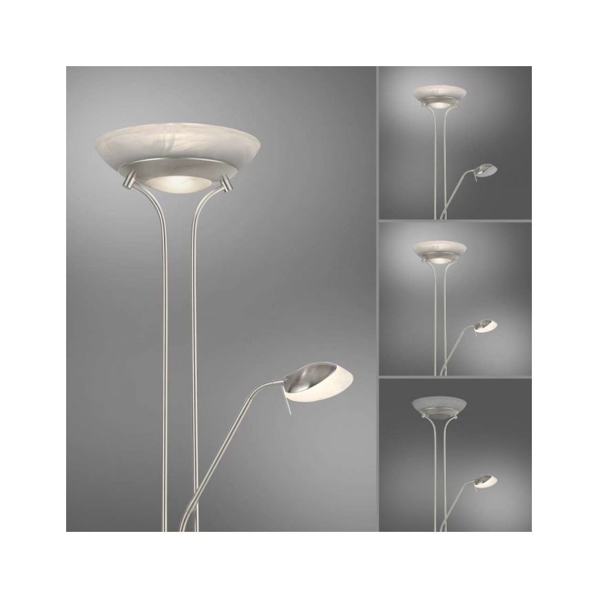 Leuchten Direkt 11730-55 - LED Stmívatelná stojací lampa ZAHARA LED/16W/230V + LED/5W