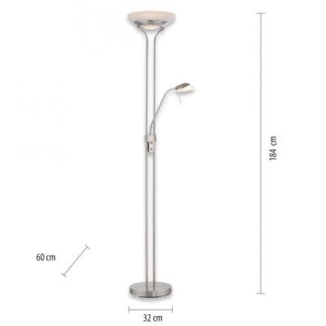 Leuchten Direkt 11730-55 - LED Stmívatelná stojací lampa ZAHARA LED/16W/230V + LED/5W