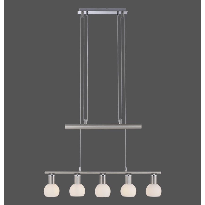 Leuchten Direkt 11939-55 - Lustr na lanku BENEDIKT 5xE14/40W/230V