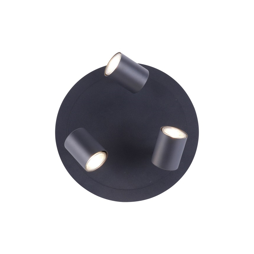 Leuchten Direkt 11943-13 - LED Bodové svítidlo TARIK 3xGU10/5W/230V antracit