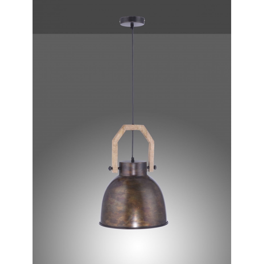 Leuchten Direkt 11986-18 - Lustr na lanku SAMIA 1xE27/40W/230V mangovník