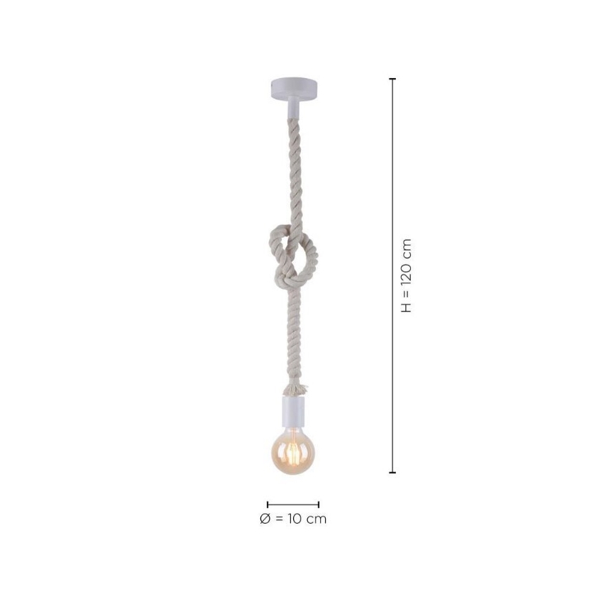 Leuchten Direkt 13572-16 - Lustr na lanku DIY 1xE27/10W/230V bílá
