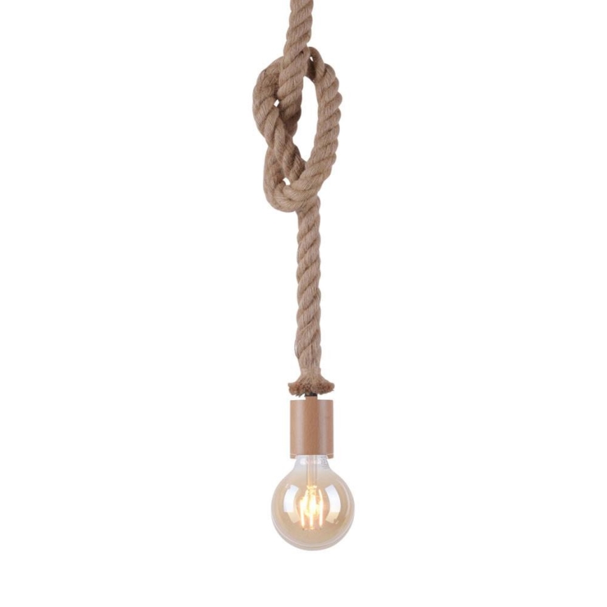 Leuchten Direkt 13572-79 - Lustr na lanku DIY 1xE27/10W/230V hnědá