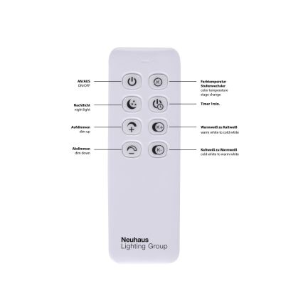 Leuchten Direkt 14017-55 - LED Stmívatelné stropní svítidlo IVEN 2xLED/20W/230V + dálkové ovládání