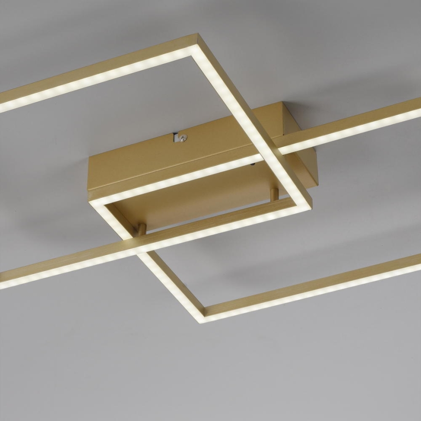 Leuchten Direkt 14018-60- LED Stmívatelný přisazený lustr IVEN 2xLED/15W/230V 2700-5000K zlatá + dálkové ovládání