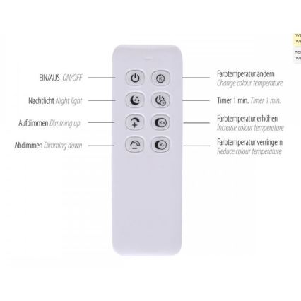Leuchten Direkt 14018-60- LED Stmívatelný přisazený lustr IVEN 2xLED/15W/230V 2700-5000K zlatá + dálkové ovládání