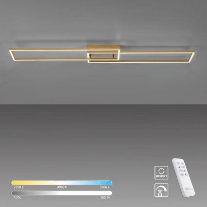 Leuchten Direkt 14019-60- LED Stmívatelný přisazený lustr IVEN 2xLED/20W/230V 2700-5000K zlatá + dálkové ovládání