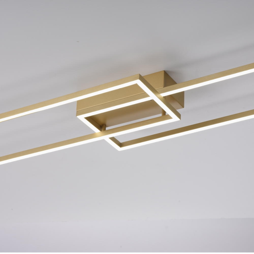 Leuchten Direkt 14019-60- LED Stmívatelný přisazený lustr IVEN 2xLED/20W/230V 2700-5000K zlatá + dálkové ovládání