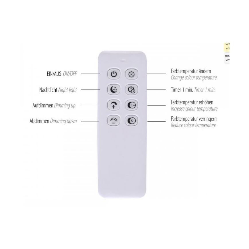 Leuchten Direkt 14019-60- LED Stmívatelný přisazený lustr IVEN 2xLED/20W/230V 2700-5000K zlatá + dálkové ovládání