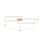Leuchten Direkt 14019-60- LED Stmívatelný přisazený lustr IVEN 2xLED/20W/230V 2700-5000K zlatá + dálkové ovládání