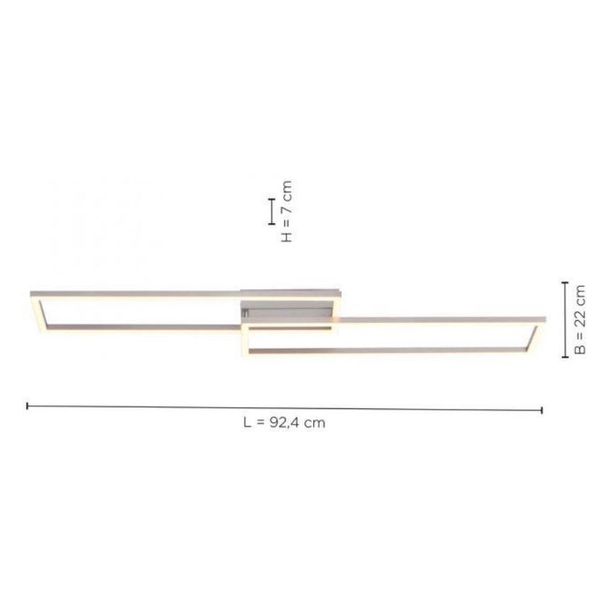 Leuchten Direkt 14023-55 - LED Stmívatelný přisazený lustr IVEN 2xLED/15,1W/230V