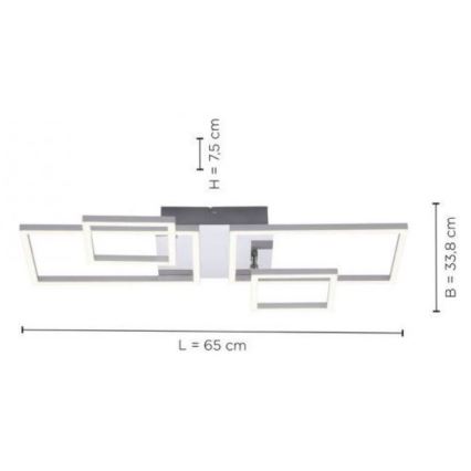 Leuchten Direkt 14030-55 - LED Přisazený lustr IVEN 2xLED/12W/230V + 2xLED/5,5W