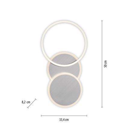 Leuchten Direkt 14116-55 - LED Stropní svítidlo SEVENT LED/25,5W/230V matný chrom